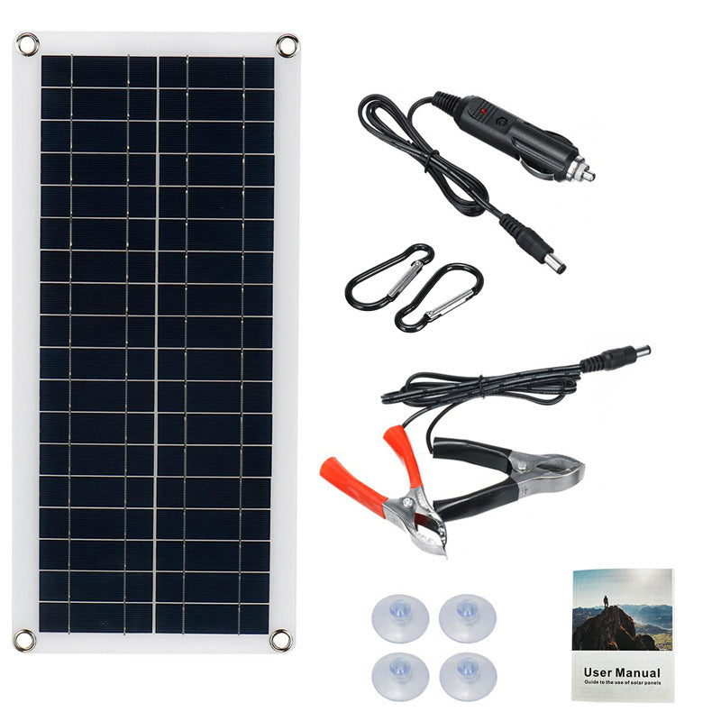 10W Solar Panel 12V Solar Cell 20A Controller Solar Plate Kit For Phone RV Car Caravan Home Camping Outdoor Battery