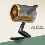 Comfook USB Rechargeable Portable Folding Desktop Range Hood 3-Speeds Strong Suction Touch Control Adjustable Angle with Carry Handle for Indoor Hot Pot BBQ