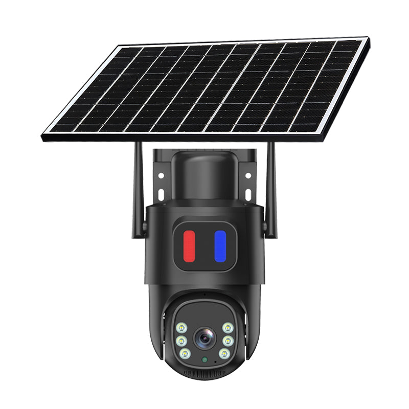 Wireless WIFI/4G Solar Security Camera 4MP Outdoor PTZ Night Vision Auto Tracking Solar Powered Waterproof Home Safety CCTV System
