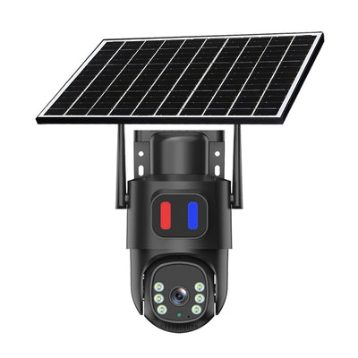 Wireless WIFI/4G Solar Security Camera 4MP Outdoor PTZ Night Vision Auto Tracking Solar Powered Waterproof Home Safety CCTV System