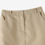 LinkMejor Women Street Fashion OL Work Skirts Side Pockets Plain Zipper Commute Mini Pencil Overskirts