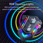 Y20 Motorcycle Helmet Bluetooth Headset 5.3 Bluetooth Headset IPX6 Waterproof with RGB Colorful Lights Split Installation Connect to AI Voice Assistant