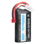 LinkMejor 7.4V 4000mAh 100C 2S Lipo Battery T Plug for RC Car