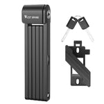 WEST BIKING Bike Portable Folding Lock C-level Anti-theft Waterproof Dustproof Universal Alloy Steel Security Cycling Lock for Bicycle E-Bike