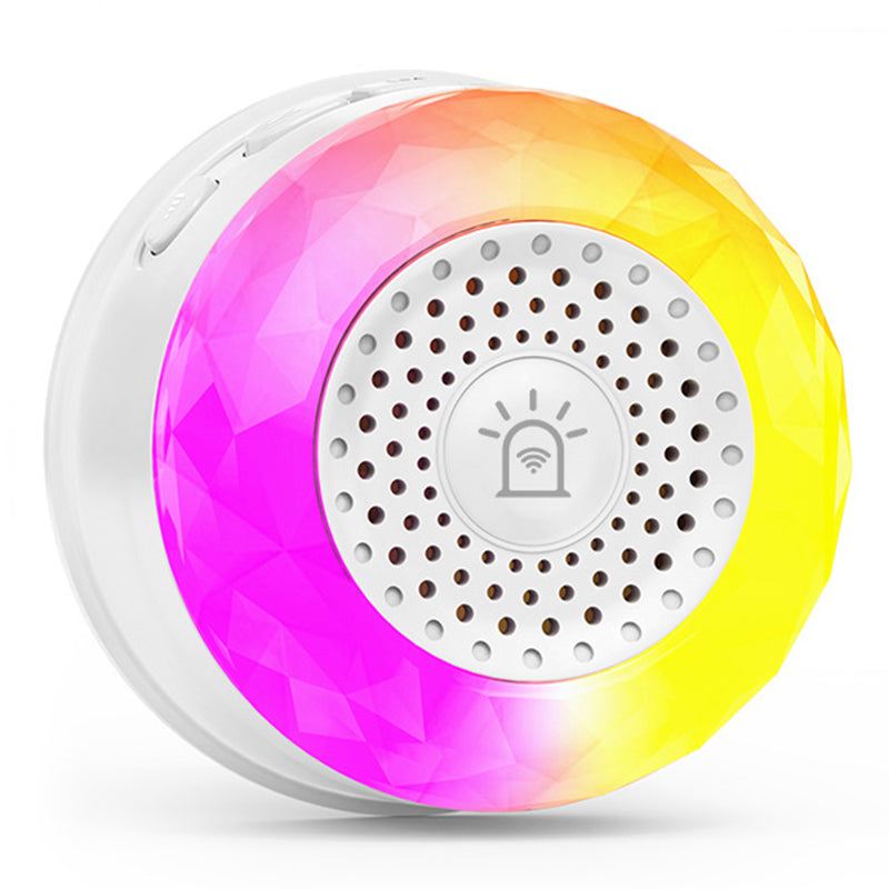 BJQ001 Tuya WiFi Diamond Sound and Light Alarm with 4 Light Modes Smart Life APP Voice Control Wire-free CO VOC PIR Motion Sensor Security