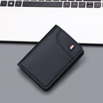 Men's Vertical Wallet Thin PU Leather Anti-magnetic Clip Wallet Simple Style Urban Daily Combination 5 Card Slots Available