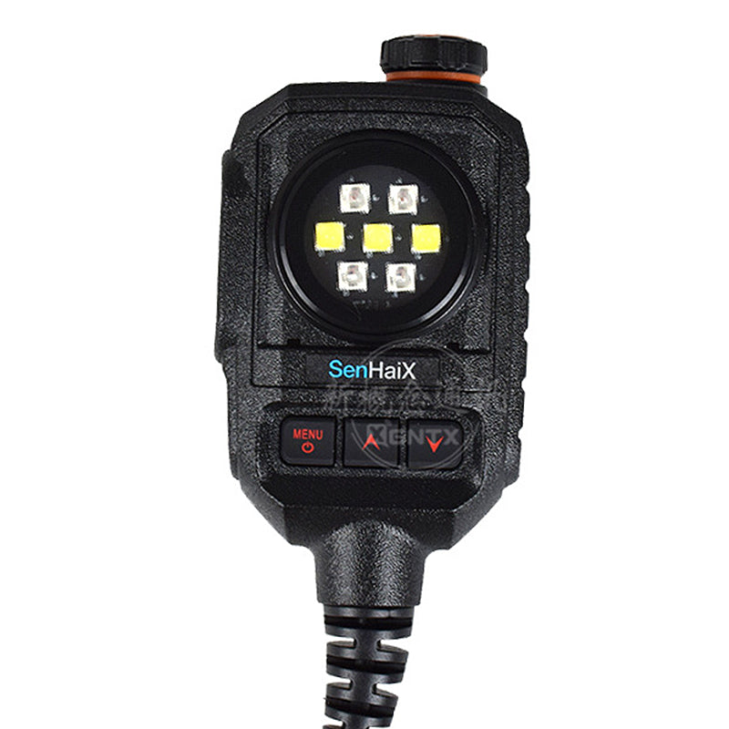 SenHaiX Portable Walkie Talkie Handheld Microphone with SOS Flashlight C-interface K-interface Connector Suitable for SenHaiX GT-12 HAM Radio