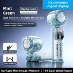 Tevorex Portable Mini Handheld Cooling Fan 199 Speeds Adjustable 42000rpm High Power Airflow Long Battery USB Rechargeable Foldable Fan with LED Digital Display for Home Office