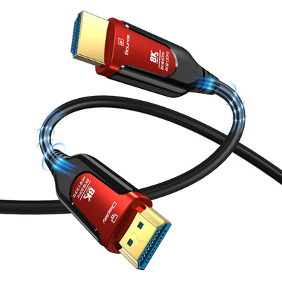 TJ TJ-A149 8K HD2.1 Optical Fiber Cable 48Gbps 8K60Hz 4K120Hz ARC HDR for PS5 Projector Monitor TV Home Theater System