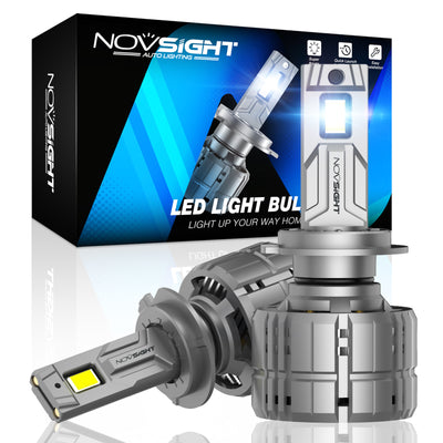 LinkMejor A500-N60 2PCS 40000LM/Pair Car Headlight LED Bulbs High/Low Beam Kit 6500K Headlamp IP68 Waterproof White Light