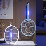 LinkMejor 3 In 1 3000V Cordless Rechargeable Electric Mosquito Bug Zapper Foldable Handheld Mosquito Killing Lamp