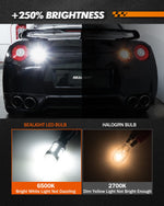 LinkMejor J1 7440 12V 8.5W 1000LM 3030SMD 6500K White LED License Plate Car Reverse Light Plug And Play
