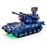 H6222G RTR 1/64 2.4G Mini Alloy RC Tank 360° Rotating Turret Camouflage Paint with Sound Light Effects Support Smartphone App Control Desktop Portable Vehicles Models Toys
