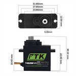 LinkMejor 7462W MG 25T Aluminum Gear 180° 9g Digital Waterproof RC Servo for Robot Fixed Wing Car and Aircraft Model