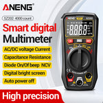 LinkMejor SZ202 Smart Digital Multimeter 4000 Counts Auto Range AC DC Voltage Current Resistance Capacitance NCV Detection Data Retention Auto Power Off Bright Screen
