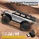 LinkMejor 184023 RTR 1/18 2.4G 4WD RC Car Rock Crawler Off-Road Climbing Truck Full Proportional Remote Control LED Light Portal Axle Mechanical Gear Shifting Two Speed Metal Wheel Hub Vehicles Models Toys