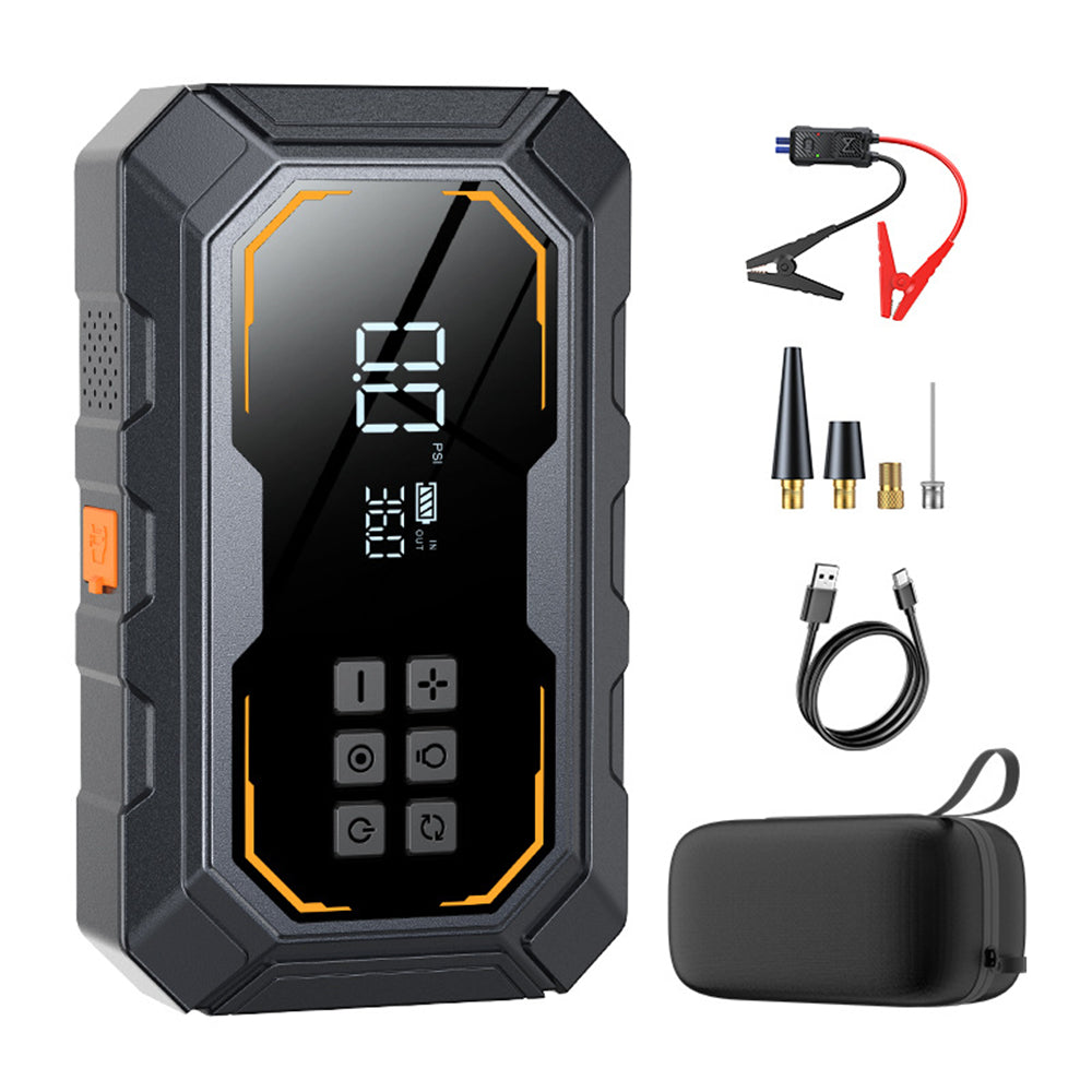 4 In 1 5000A Car Jump Starter with Air Compressor LED Lighting Tire Pump Power Bank Portable 12V Battery Starting Car Battery Charger
