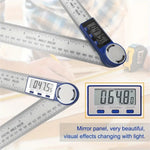 2-in-1 Digital Angle Finder Protractor with 7 Inch/200mm Ruler Spill-Proof Design for Woodworking Carpenter Construction DIY Tool LED Display High Accuracy Measurement