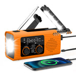 Multifunctional Emergency Radio Solar Hand Crank NOAA Weather Alert AM FM WB Radio Power Bank Flashlight for Outdoor Emergency Survival
