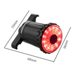 LinkMejor WR05 100LM Smart Smart Brake Bicycle Taillight 7 Lighting Modes USB Charging 500mAH Bike Rear Light for Outdoor Night Warning Safe Cycling