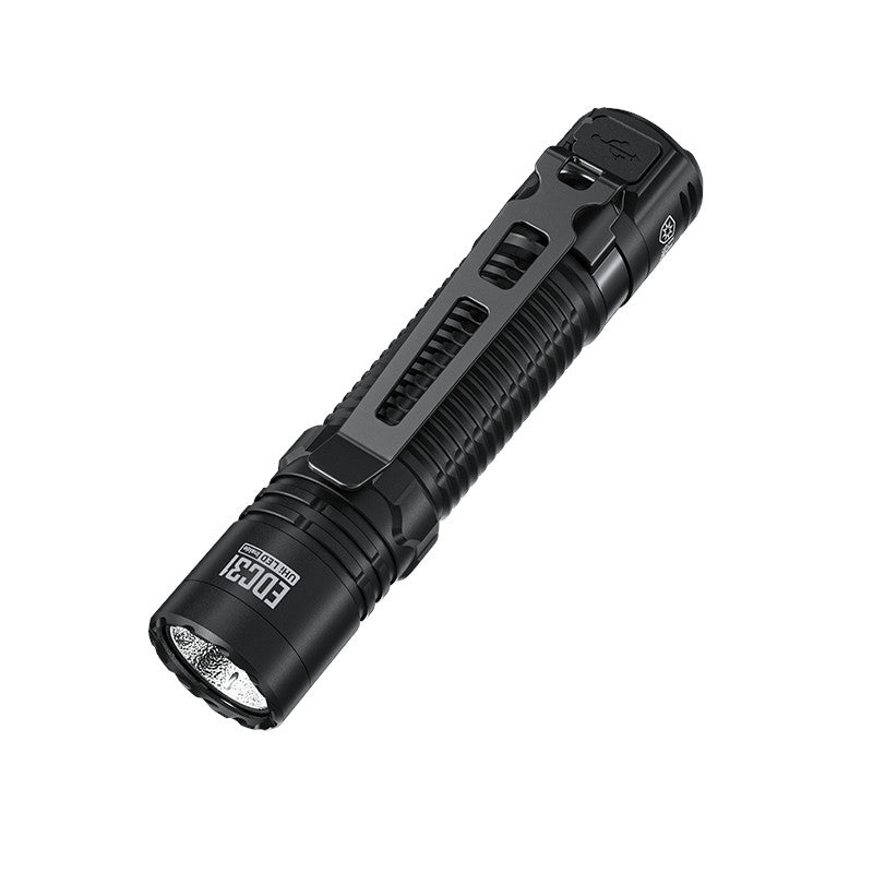 LinkMejor EDC31 3500LM High Lumen Compact EDC Tactical Flashlight with 3800mAh 18650 Li-ion Battery USB-C Rechargeable Search Light Brightness Mini LED Torch