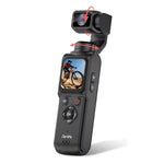 Ourlife 4K Handheld Action Camera 330 Degree Face Tracking Gimbal Stabilizer 64MP Pocket Digital Camera 1.72 Inch Touch Screen WiFi Sports Cam