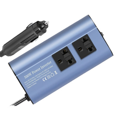 LinkMejor Car Power Inverter 300/500W 12V to 110V / 220V 6 In 1 Multi Outlet Inverter Modified Sine Wave Car Power Converter EU/US Standard Sockets