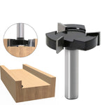 LinkMejor 12mm 1/2 Inch Shank 3 Flutes CNC Spoilboard Surfacing Router Bit Carbide Slab Flattening Router Bit Wood Milling Cutter Planer Tool with 1-15/16"/49mm Cutting Diameter
