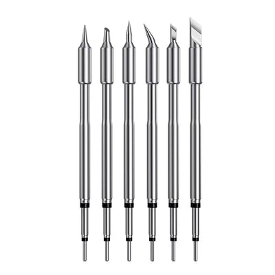 LinkMejor HS-02A Series Soldering Iron Tip Replacement Kit Stainless Steel Solder Heads For HS-02 Electric Soldering Iron