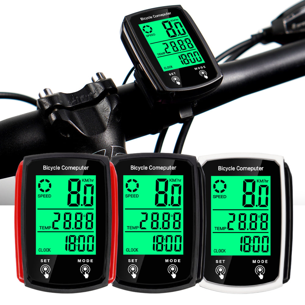 LinkMejor Bicycle Computer LCD Digital Wired Cycling Computer Speedometer Bike Speed Odometer With Backlight bike Accessories