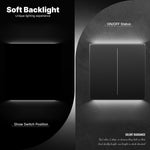 MOES Tuya WiFi Star Feather Series Smart Touch Switch With Neutral Light Scene 1-4 Gang 2in1 APP Remote Control Voice Control with Alexa Google Home