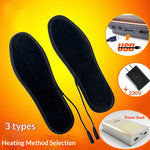 LinkMejor USB Charging Heated Insoles Cuttable Washable Winter Warm Electric Feet Warmer Insoles with 3 Heating Methods for Motorcycle Cycling Skiing Hiking Supplies
