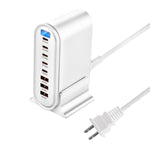 [GaN Tech] Bakeey YMX-613 600W 8-Port USB PD Charger 3USB-A+5USB-C PD QC Fast Charging Digital Display Desktop Charging Station EU Plug US Plug for iPhone 16 16 Pro 15 14 13 Pro Max for Huawei Pura X for Xiaomi 15 Ultra for Samsung Galaxy S25 Ultra