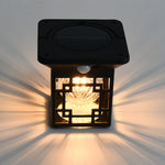 Elfeland Solar Outdoor Wall Light with Motion Sensor, Intelligent Light Control, Waterproof Hanging Garden Lamp for House, Patio & Pathway Decoration