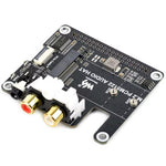 PCIe To M.2 HAT With I2S Audio Extension For Raspberry Pi Supports NVMe Protocol Solid State Drive PCM5122 DAC Onboard RCA Connector Headphone Jack