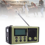 Hanrongda HRD907 Emergency Radio Solar Hand Crank Powered 10000mAh Power Bank AM FM SW Weather Bands Flashlight SOS Alarm IPX6 Waterproof Survival Gear for Outdoor Emergency Preparedness