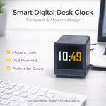 GeekMagic Spanish Language Wifi Weather Album Simple Digital Clock with Full Color LCD Screen 3-Day Weather Forecast Temperature Display Digital Photo Album USB-C