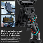 LinkMejor 360° Rotation Adjustment 4.7''-7.0'' Shockproof Bicycle Phone Holder for Motorcycle Bike Handlebar Rearview Mirror Mount