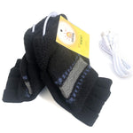 LinkMejor 1pair Heated Gloves Mittens Knitting Fingerless Comfortable Winter Gloves for Indoor or Outdoor Man Women