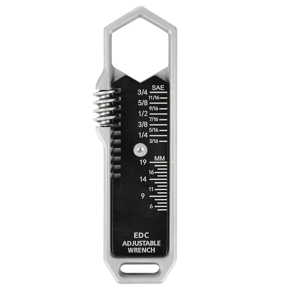 LinkMejor Adjustable Wrench Multitool with 25 SAE and Metric Sizes One-Handed Operation Detachable Pocket Clip and Ultimate Portability