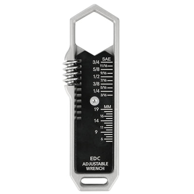 LinkMejor Adjustable Wrench Multitool with 25 SAE and Metric Sizes One-Handed Operation Detachable Pocket Clip and Ultimate Portability