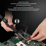 Drillpro PTS200 V2 100W Electric Soldering Iron Portable Quick Warm-Up Tin Melting Open Source Supports PD3.0 Firmware Upgradeable Battery Not Included T12/TS100 Compatible with B2 Solder Tip