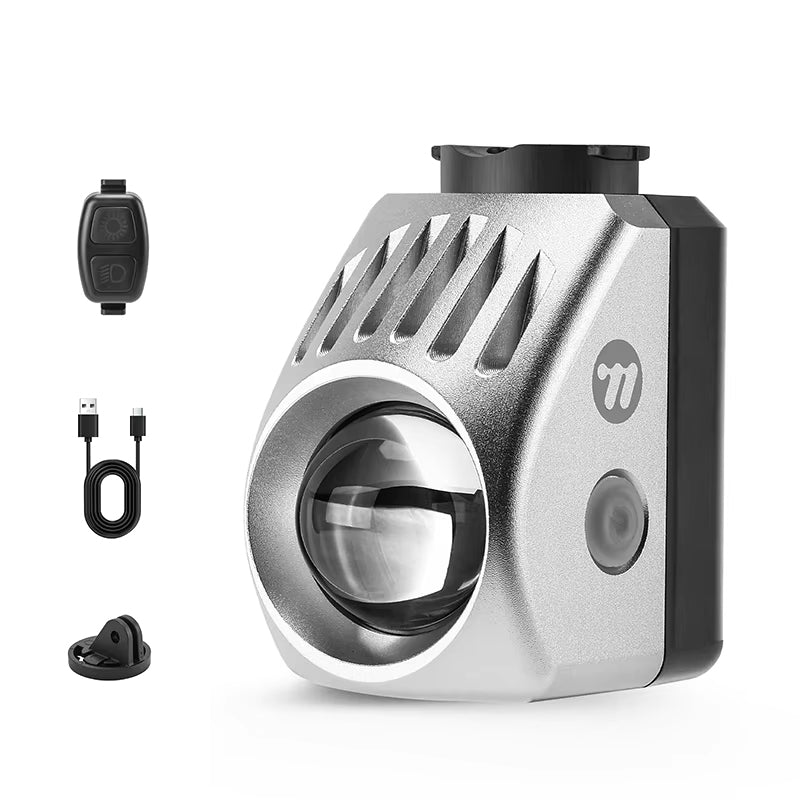 WEST BIKING 1600LM Bike Headlight High-Brightness Cycling Frontlight with Wireless Remote Control IPX6 Waterproof Type-C Rechargeable Bicycle Lamp