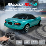 LinkMejor 1804 RTR 1/18 2.4G RWD RC Car Drift for Mazda MX-5 Miata NA Gyro LED Light Official Licensed On-Road Full Proportional Remote Control Racing Vehicles Models Toys