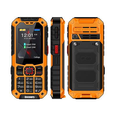 LinkMejor S9 Mini 2.4-inch Dual SIM Card Dual Standby 3000mAh FM Big Button Type-C 4G Mobile Phone with Double LED Lights Waterproof Design
