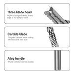1/2 Inch 12.7mm Shank Tungsten Mortising Carbide Router Bit 2 Flutes/3 Flutes TCT Straight Router Bit Straight Flute End Milling Cutter 6-8mm Cutting Diameter 20-22mm Cutting Length