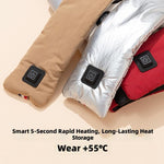 LinkMejor Quick Heated Scarf for Women Men USB Charging Fleece-lined Down Cotton Electric Heating Scarf Warmer for Neck Waist Abdomen