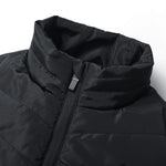 LinkMejor 35 Zones Black Electric Heated Vest for Men Women 5-control DC Charging Unisex Washable Outdoors Winter Warm Heating Clothing