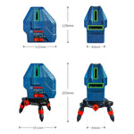 GLL50-15XG Professional Laser Level 5 Lines Green Beam 3D Self-leveling Horizontal & Vertical Cross Measuring Tool