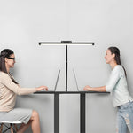 Elfeland USB Plug-in LED Desk Lamp Adjustable Brightnss & Color Temperature Clip-On Flexible Gooseneck Eye-Caring Design for Indoor Study Read